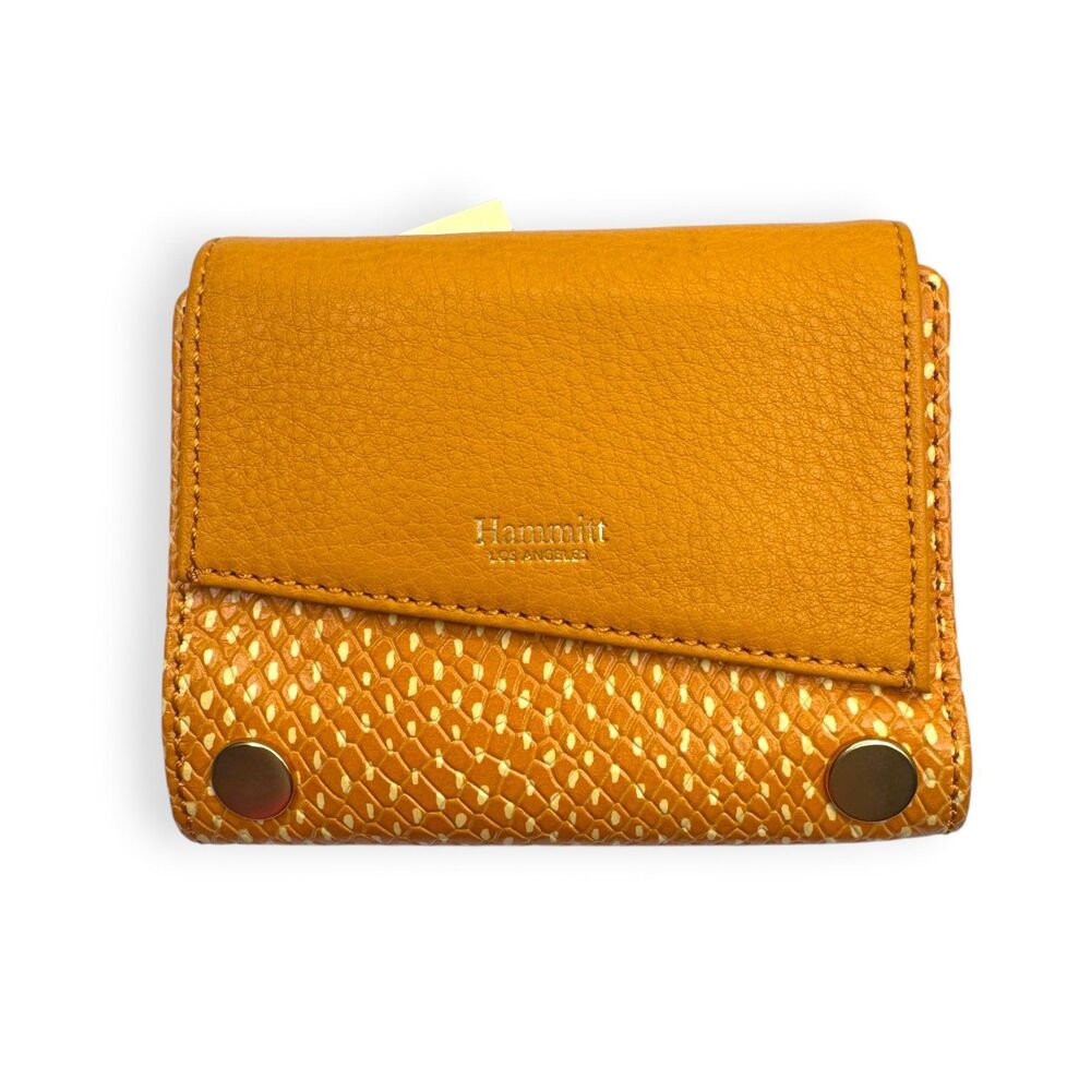 Hammitt Levy Small Apricot Tan Snake Leather Wallet Crossbody Mini Bag Gold EUC+ - Picture 3 of 10